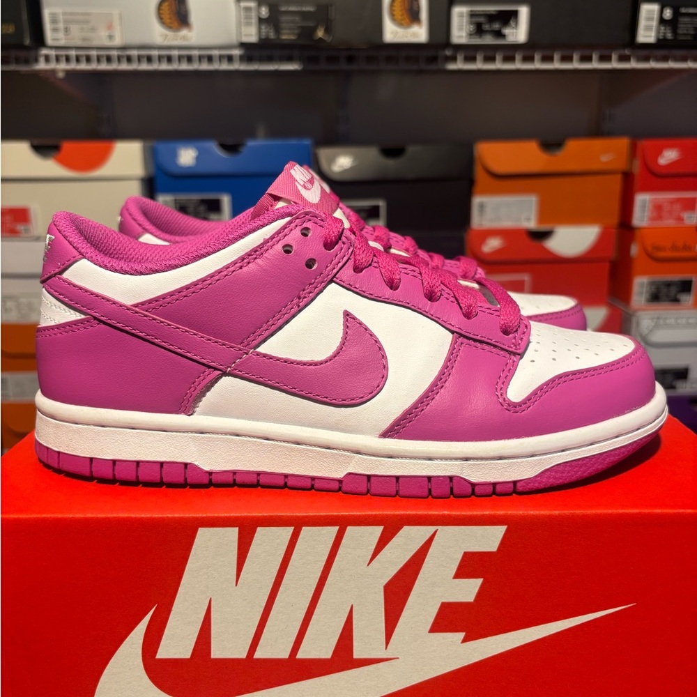 Nike Kids Pink and White Sneakers - Picture 6 of 10